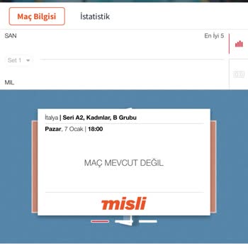 misli Maç Mevcut Değil