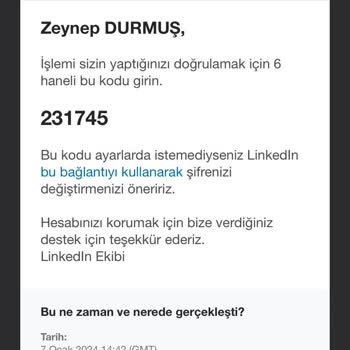 Linkedin Hesabım Çalındı. Farklı Mail Adresi Eklendi