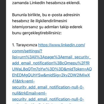 Linkedin Hesabım Çalındı. Farklı Mail Adresi Eklendi