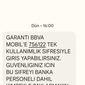 Garanti Bankası Adıyla Yanıltıcı Mesajlar!
