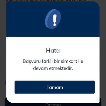 Türk Telekom Mobil Hat Taşıma, Başvuru Farklı Bir Sim Kartla Hatası