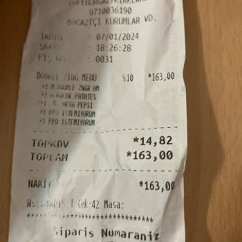 KFC Menüsü Tam Değil