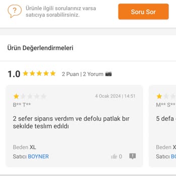 Boyner, People By Fabrika Ayıplı Ürün İade Sorunu