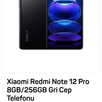 E-ticaret Marka Taklidiyle Dolandırıcılık Telefon Redmi Note Pro 12 256 Mg