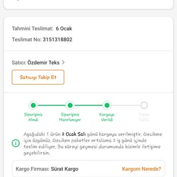Trendyol Ve Sürat Kargo Sorumsuzluğu!