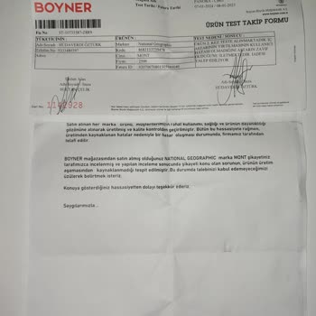 National Geographic Giyim Ürünleri National Geographic Mont Mağduriyeti