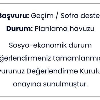İBB - İstanbul Büyükşehir Belediyesi Geçim/Sofra Destek Başvurumdan Sonuç Alamadım!