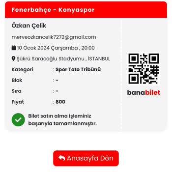 Banabilet.com Fenerbahçe Maç Bileti