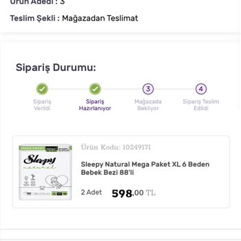 Gratis Gelemeyen Sipariş Durumu