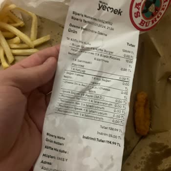 Saloon Burger'den Kötü Hizmet.