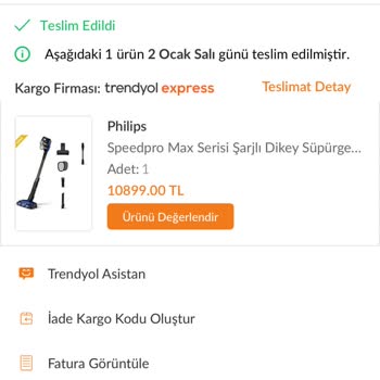 PHILIPS Ev Aletleri Philips 8000 Serisi Dikey Süpürge Ekran Sorunu