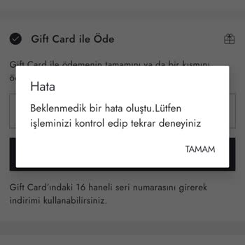Totem Cardla Boyner Uygulamasından Alışveriş Yapılmıyor