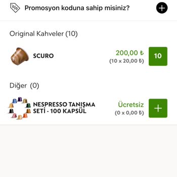 Nespresso 100 Kapsül Hediye Kahve Mağduriyeti