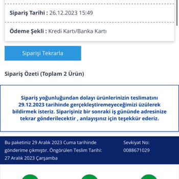 Avansas Siparişim Günlerdir Teslim Edilmiyor