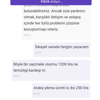 Getir Araç Temizlik Bedeli