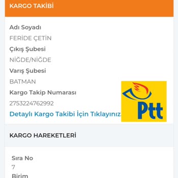 PTT Kargom Gelmiyor