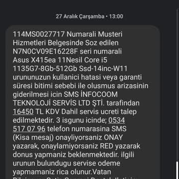 Vatan Bilgisayar Asus Ve Vatanda Sıvı Teması Var