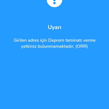 Anadolu Sigorta Konut Sigortası Yapamıyorum