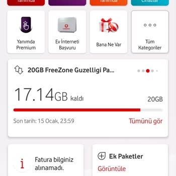 Vodafone İnternet Bitmeden Yüklenen Aşım Paketi