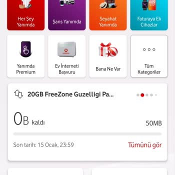 Vodafone İnternet Bitmeden Yüklenen Aşım Paketi