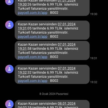 Turkcell Paycell Kazan Kazan 3 Alana 1 Bedava Vermiyor! Para Kesiyor!