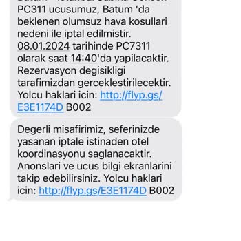 Pegasus Uçak İptali ve Mağduriyet