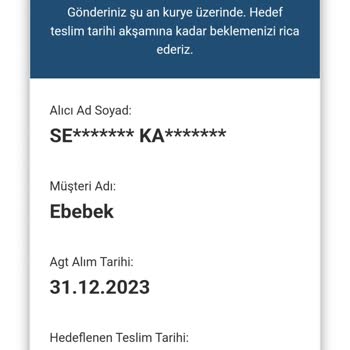 AGT Kurye (aynigunteslim.com) Kargo Dağıtım Sürecinde Yaşanan Gecikme Ve İletişim Sorunları