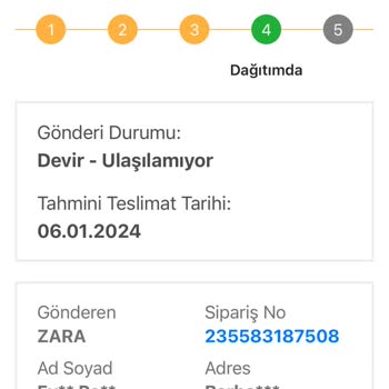Zara Bir Günde Kargo Şirketi Dağıtım Yapmıyor