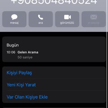 0850 484 05 24 Numaralı Telefondan Arandım
