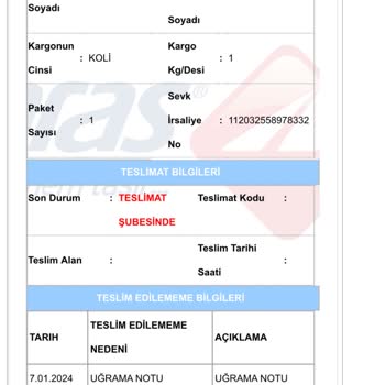 Aras Kargo Keyfi Olarak Kargo Teslim Etmeyen Firma