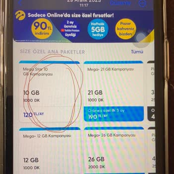 Almış Olduğum Fakat Turkcell Tarafından Zam Gelince Tanımlanmayan Tarife
