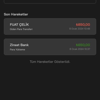 Para Yatırma İşlemi