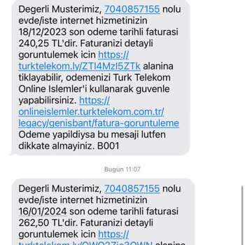 Türk Telekom Ön Nakil Talebi (Gereksiz Fatura Ödemeleri)