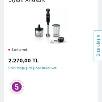 Bosch Mobilden Verilen Ama Gelmeyen Sipariş