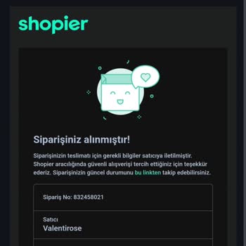 Shopier Üzerinden Valentirose Sipariş Ettim