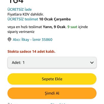 Amazon Aldığımız Ürünleri İptal Etme!
