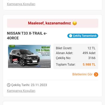 Trendyol Çıkmayan Şans Nedense