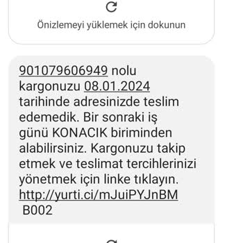 Yurtiçi Kargo'nun Adrese Teslim Etmemesi