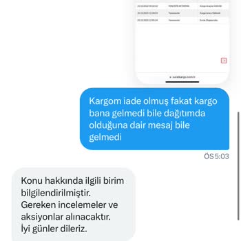 Sürat Kargo Bilgi Vermeden Kargomu Geri Gönderdi