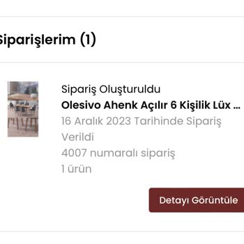 Olesivo Mobilya Olesivo'dan Satın Alınan Ürün Gönderilmedi