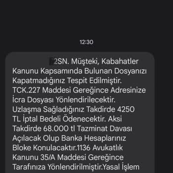 HINTELHB (SMS) Hintelhb Tehdit Mesajı