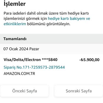 Amazon Satıcı Tarafından Sipariş İptal Edildi.