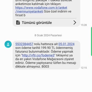 Vodafone İlk 3 Aylık Cayma Bedeli
