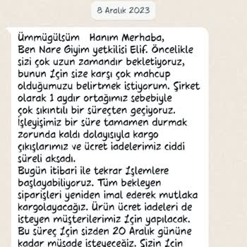 Nare Giyim: Kargolama Ve İade Sorunu