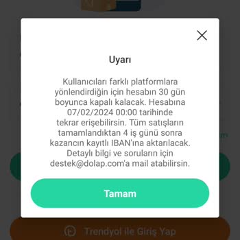 Dolap Hesabımı Askıya Aldı Haksız Yere!