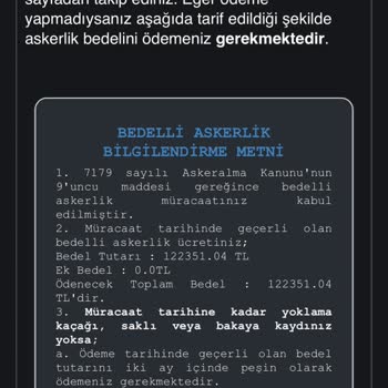 Milli Savunma Bakanlığı Bedelli Askerlik Ödemesi İçin Sistemde İsmim Çıkmadı