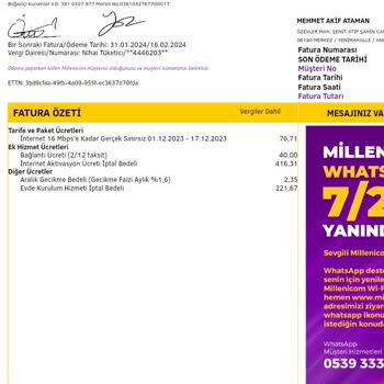 Millenicom İnternet Bağlantı Sorunları Ve Yüksek Ücretler