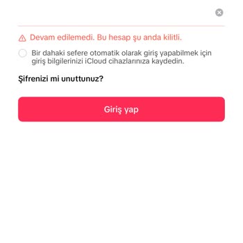 TikTok Hesap Giremiyorum Bu Hesap Şu Anda Kilitli Deniliyor