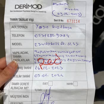 Derimod Yanlış Numara Derdim: Mağduriyetim