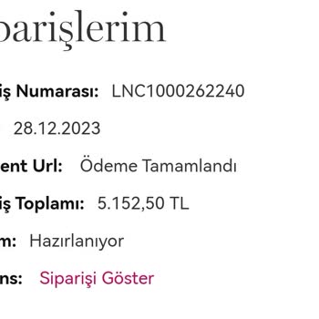 Lancome Gönderilmeyen Sipariş Tam 11 Gün